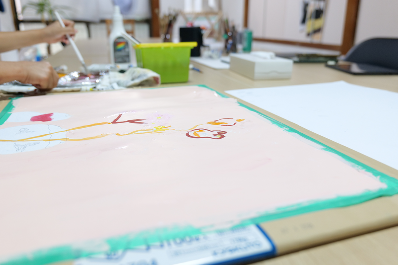 絵画教室ロク2025年9月14日の教室の様子の画像