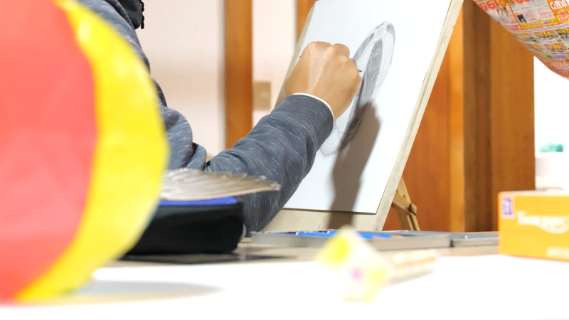 絵画教室ロク|制作の様子の画像